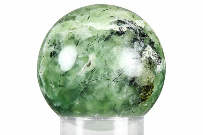 Polished Prehnite With Epidote Sphere #369465